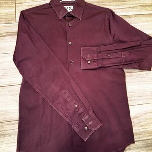 VINTAGE Express 1MX Extra Slim Fit Deep Purple Dress Shirt M 15-15.5 Collared